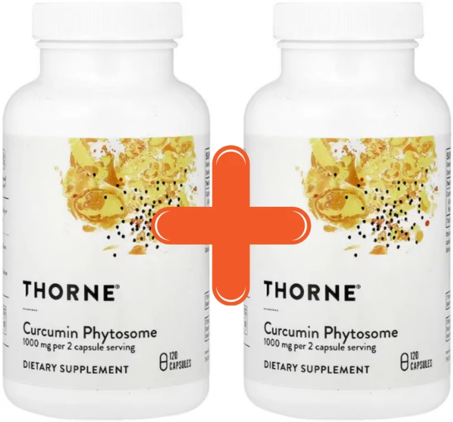 [1+1] Thorne Research 쏜리서치 메리바 500 SF 120캡슐 커큐민 파이토솜 1000mg Curcumin phytosome, 120정, 2개 - 쿠팡