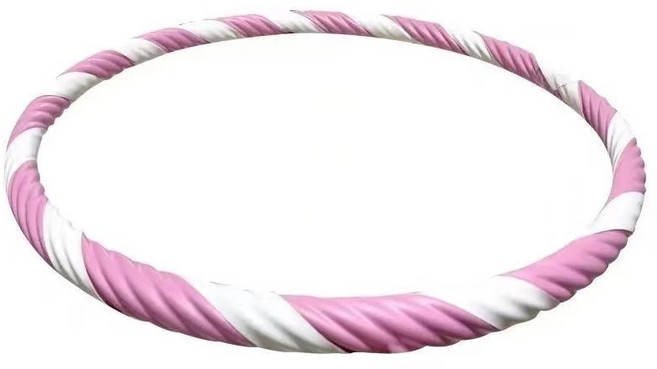 urkoteer두꺼운 훌라후프 뱃살 중상급용 근력 운동 대형 무거운 홈트 이중층 가정용, 핑크화이트-지름 85cm, 1개, 2.5kg