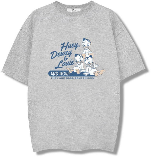 일루소 디즈니 휴이 듀이 루이 특양면 반팔 티셔츠