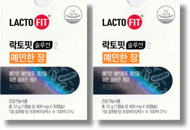 락토핏 솔루션 2 예민한 장 30정 2개 (종근당건강)