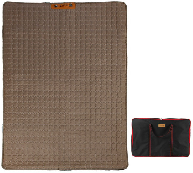 유캠프 프리미엄 탄소온열매트(2인용)(수납가방포함), 진그레이