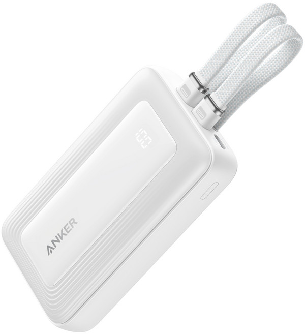 앤커 졸로 파워뱅크 10000mAh 30W 보조배터리 (C타입 라이트닝 케이블 일체형), 화이트, A1680