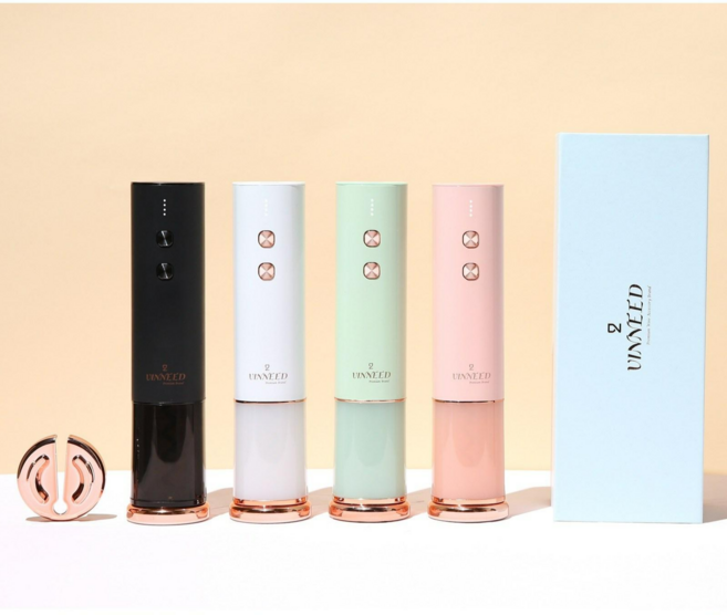 비니드 충전형 (C타입) 미니 전동 자동 와인오프너, 매트블랙, 1개