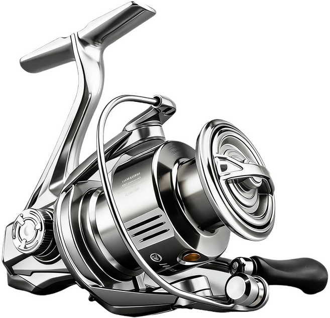 Huidiao 스텔라 스피닝 릴 2000-7000 올라운드 루어 릴 5.2:1 유격 없는 핸들 12kg드래그력, 실버, AP-II 7000