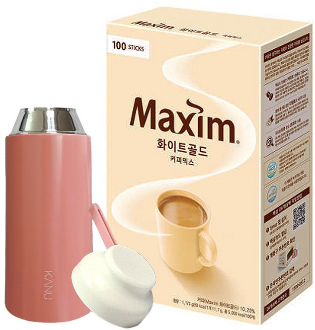 맥심화이트골드 커피믹스 100T + 스트랩텀블러