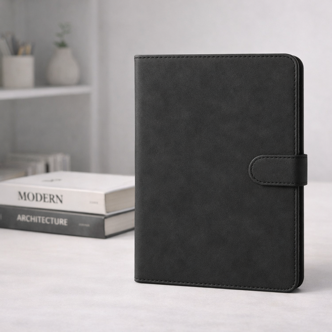 프리미엄 스웨이드 빈티지 가죽 아이패드 11인치 케이스 (에어 6/7세대 프로 M4 10/11세대 공용옵션), 1개, 블랙