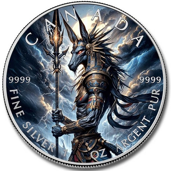 2025년 캐나다 메이플리프 아누비스 테마 1온스 실버코인 수집용 이집트 신화 실물자산 은테크 은화