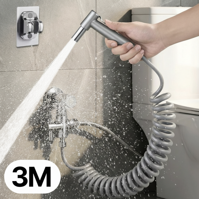 브랜드유 베란다 화장실 다용도 청소건 스프레이건, 실버3M, 1세트