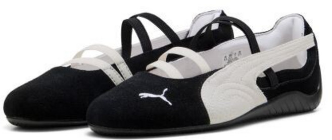 푸마 여성신발 메리제인슈즈 스웨이드 스피드캣 발레 SD 우먼 블랙 핑크