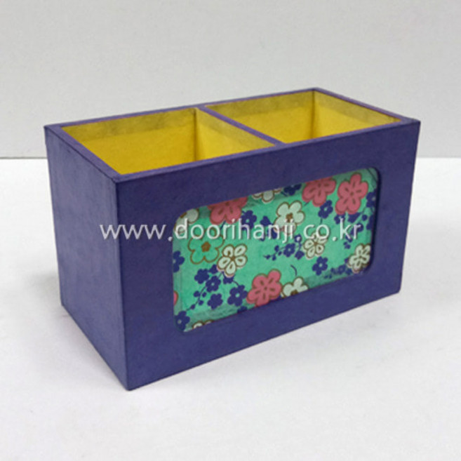 한지 꽂이류 DIY 한지공예 만들기세트 두리한지공방, 01.2칸꽂이(4)_보라