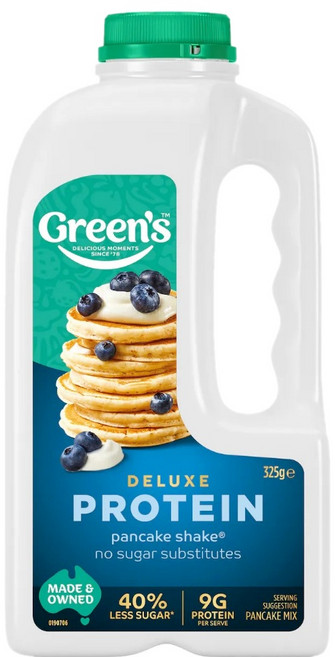 호주 그린스 저당 프로틴 팬케이크 믹스 Green's 40% less sugar Protein Pancake, 1개, 325g