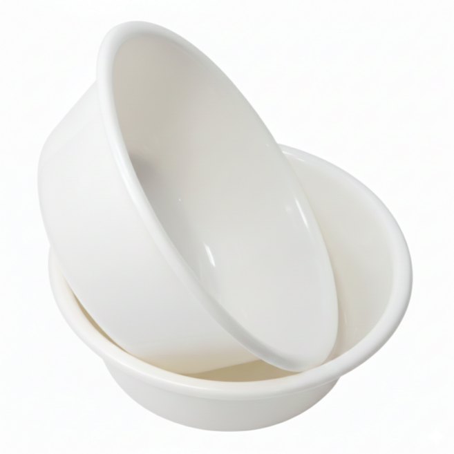 대원리빙 플라스틱 대야 2p, 2개, 중형 아이보리