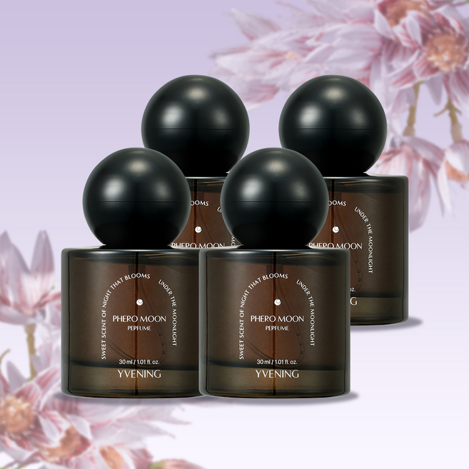 와이브닝 페로문 퍼퓸 향수 여성용 이성 유혹, 4개, 30ml