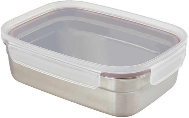 국산 스텐 밀폐용기 사각 반찬통 김치통, 1500ml, 1개