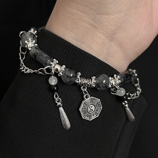 몰리오스 재물복 커플 행운 불교 염주 팔찌