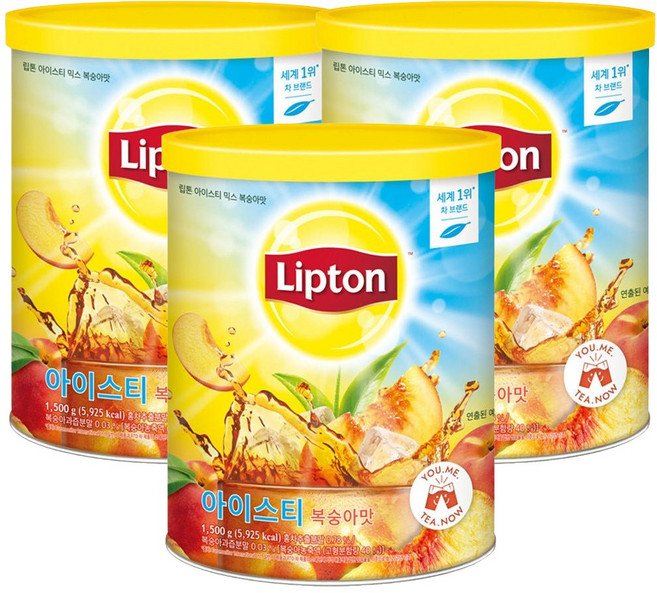 립톤 아이스티 믹스 복숭아맛, 1.5kg, 1개입, 3개