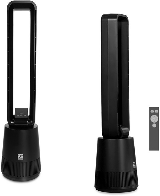 일렉트로지 2IN1 저소음 타워형 날개 없는 가정용 리모컨 공기청정 하이브리드 선풍기, GEF-BLDC1500R WIND