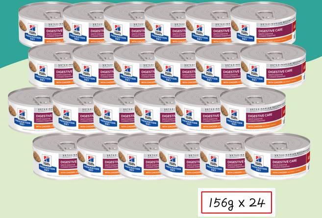 )당일발송( 힐스 캣 id i/d 캔 156g x 24개 고양이 소화기능 처방식사료 digestive care with chicken 24캔