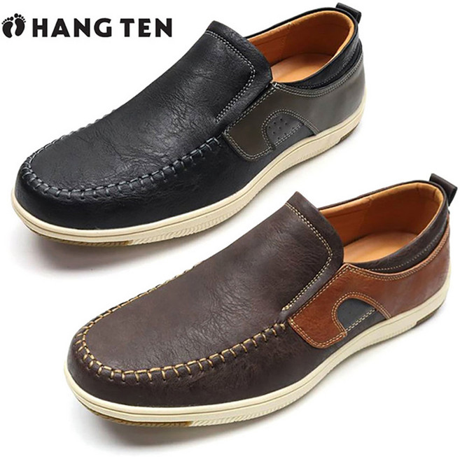 그래고 행텐 5035 남성용 단화 로퍼 가죽 캐주얼화 슬립온 스니커즈 컴포트화 스티치 배색 레더 남성 슬립온