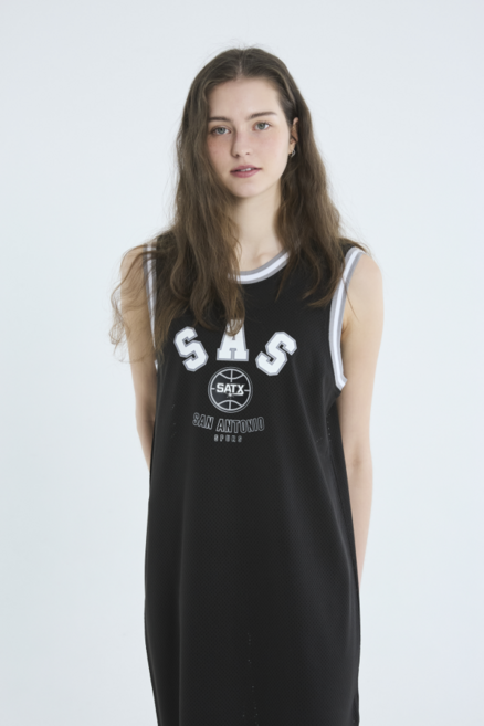 NBA SAS 유나이티드 여성 매쉬 슬리브리스 원피스 N242TO741P