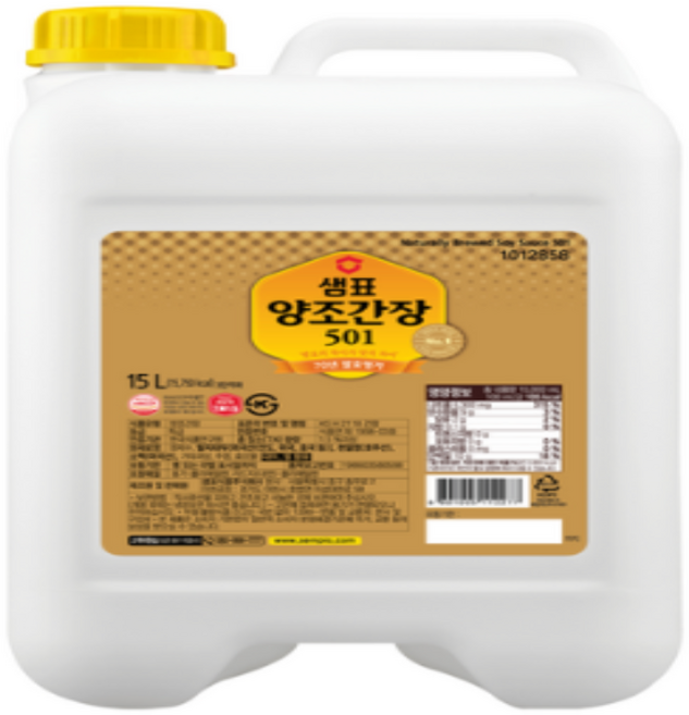 샘표 양조간장 501 업소용 대용량 식자재, 1개, 15L