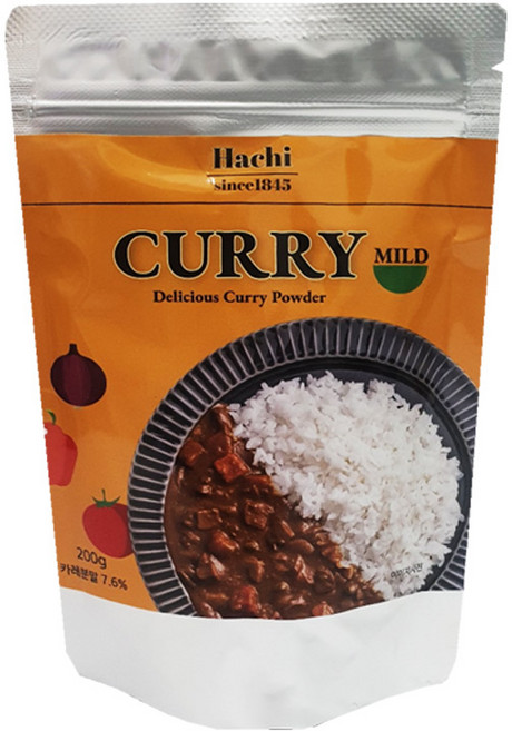 도매한박스 하찌 하치 카레루 커리 카레 가루 분말 마일드 순한맛 200g, 24개