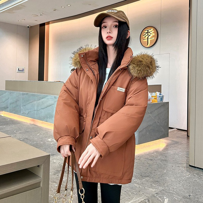 POMTOR 여성패딩 겨울 방한점퍼 후드 빅사이즈 패딩점퍼