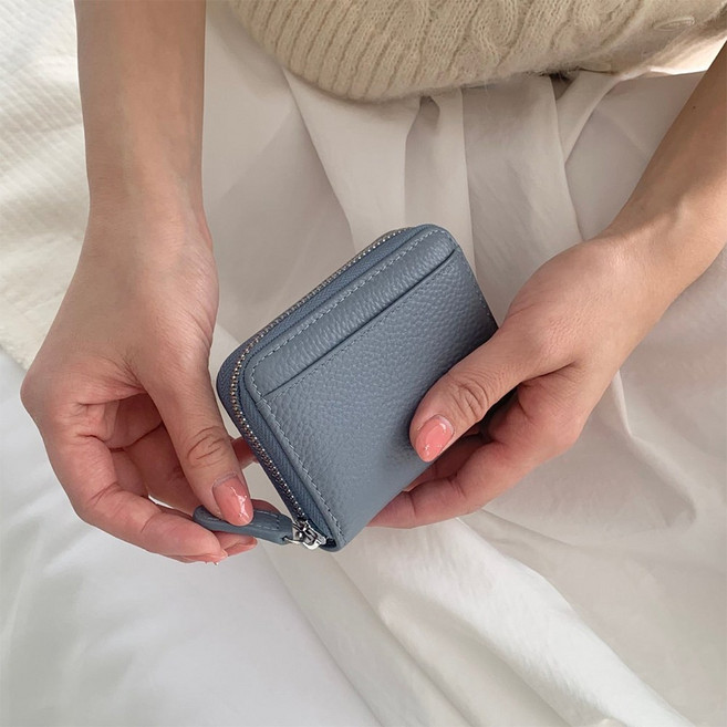 HSY 소가죽 아코디언 카드 명함지갑