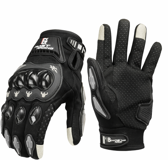 사계절 스마트폰터치 오토바이장갑 바이크 라이더 레이싱 스쿠터 장갑 글러브, 2XL, 그레이