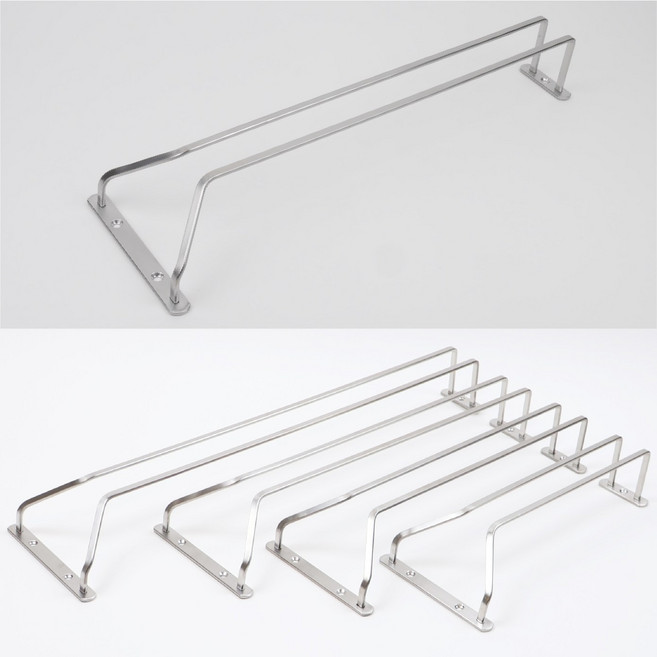 [넓은삽입구 다양한길이 고급스텐304] 와인잔걸이 거치대 랙 렉, 1개