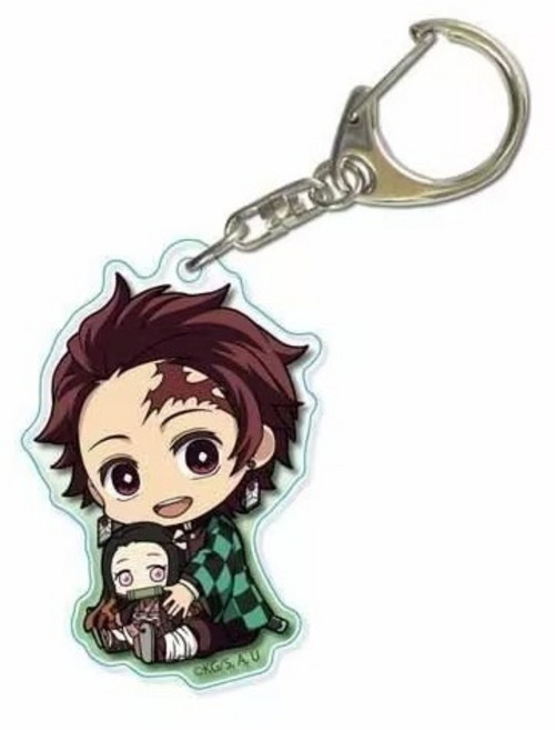 귀멸의 칼날 아크릴 캐릭터 키링 열쇠고리 가방고리 애니메이션 굿즈, B-01, 1개