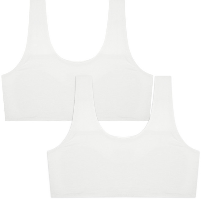 BYC 여아 주니어 모달 심리스 퓨징 브라 1단계 2P