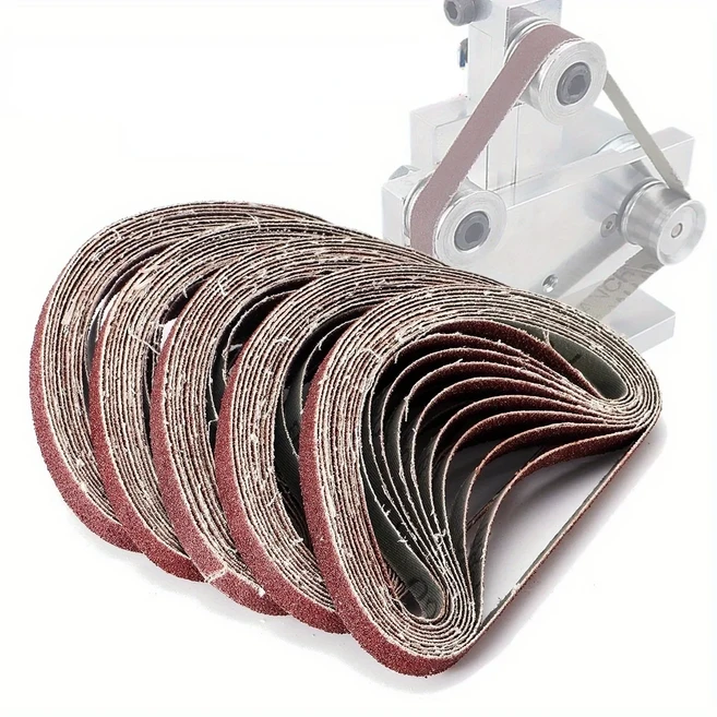 벨트 샌딩기 연마기용 샌딩 벨트 5 롤 10x330mm(0.39x12.99 ) 40 60 80/120 그릿 50 개, 02 120Grit