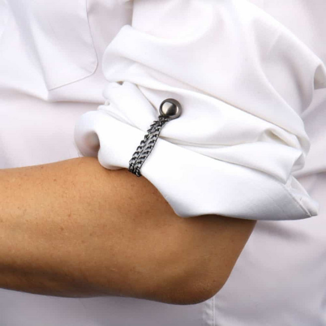 셔츠가터 체인 블랙 2P 셔츠소매고정