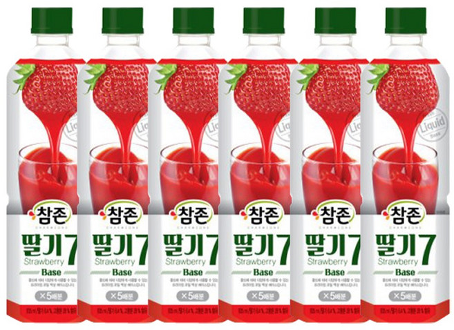 참존식품 딸기7베이스 835ml, 6개