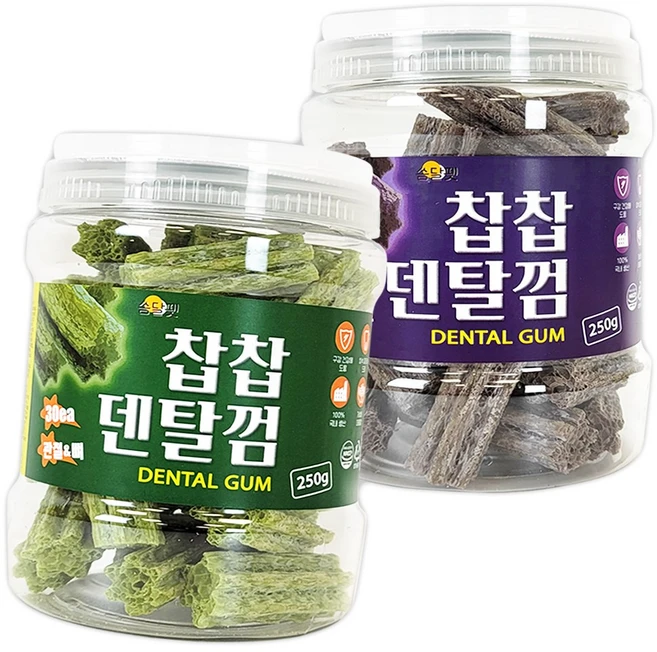 쏨달펫 찹찹 덴탈껌 2종 세트, 관절+뼈,  눈+피부, 500g, 1세트 - 쿠팡