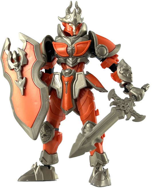 라푸유 흑기사 액션피겨 구체관절 피규어 자유롭게 움직이는 캐릭터 구체관절인형 액션피규어 중세기 흑기사시리즈, 1개, 구리빛 오렌지, 13cm