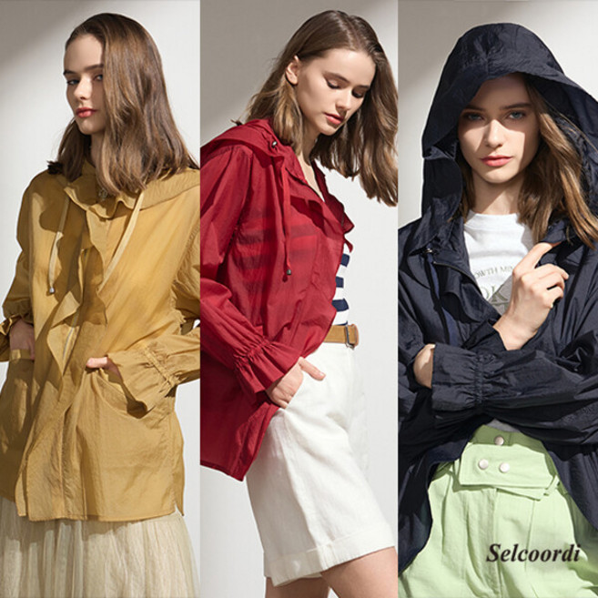 [Selcoordi] 셀코디 프릴 후디 점퍼 1종