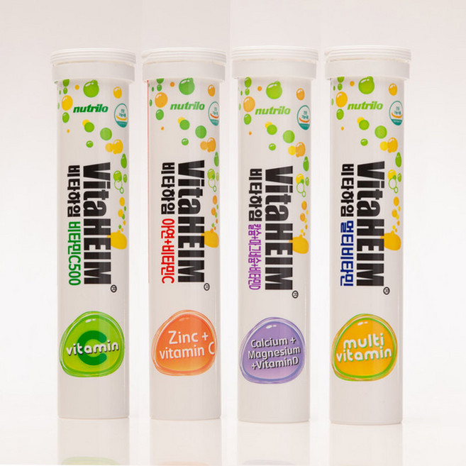 독일 발포비타민 비타하임 4종/멀티비타민/칼슘/아연, 1개, 20정