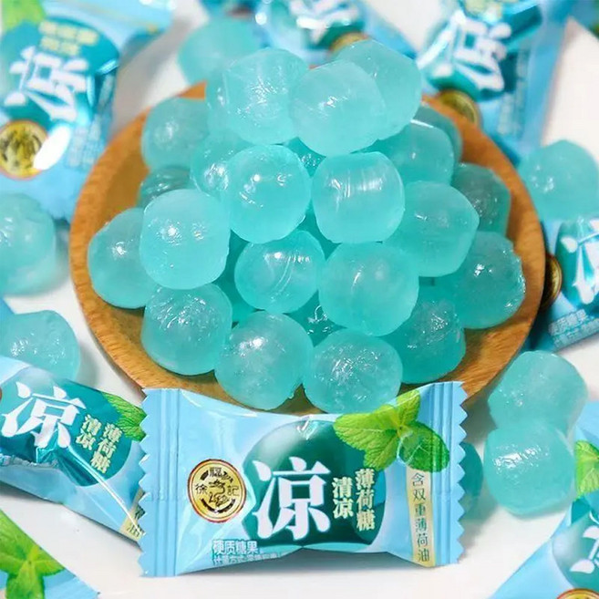 중국식품 청량 박하 사탕 이중 박하오일 딱딱한 목캔디 입냄새 제거 간식, 1개, 250g