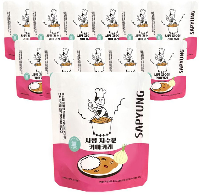 사평 물없이 양파로 만든 저수분 키마카레 오리지널, 200g, 12개