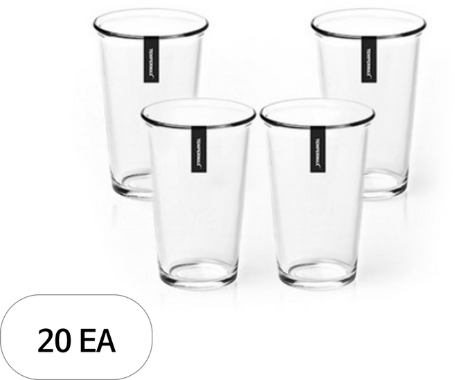 글라스락 내열강화 샤이닝 유리 텀블러 8p, 투명, 380ml, 5세트