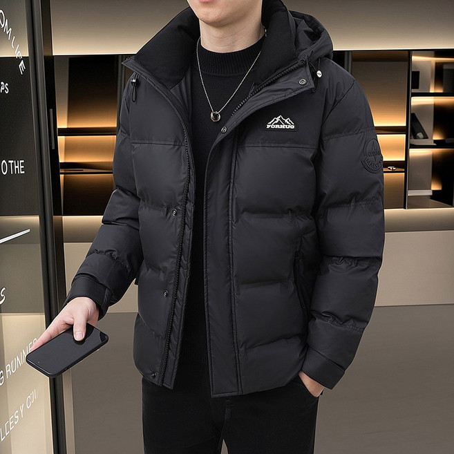 FORHUG 男士連帽防風防水羽絨外套