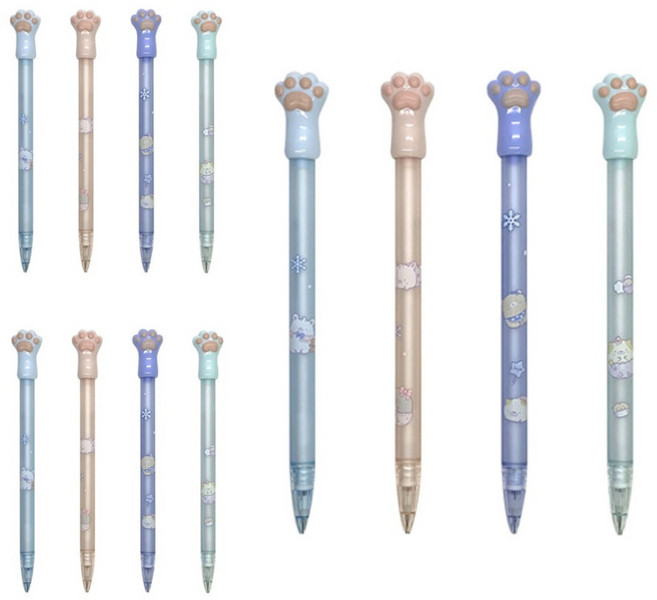 굿모닝냥 고양이발 샤프 12개세트 0.5mm 그립감좋은 초등학생 필기도구 단체 선물, 1세트