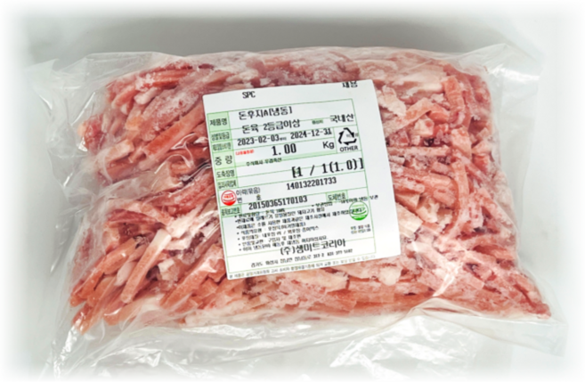 아이포크 한돈 무항생제 뒷다리살 잡채용 1kg(냉동), 1개