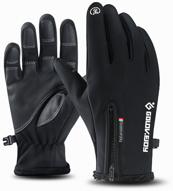 글로브조이 고급 스키장갑 기모 스마트터치 방수 방한 스포츠 골프 등산 겨울 미끄럼방지, 1개