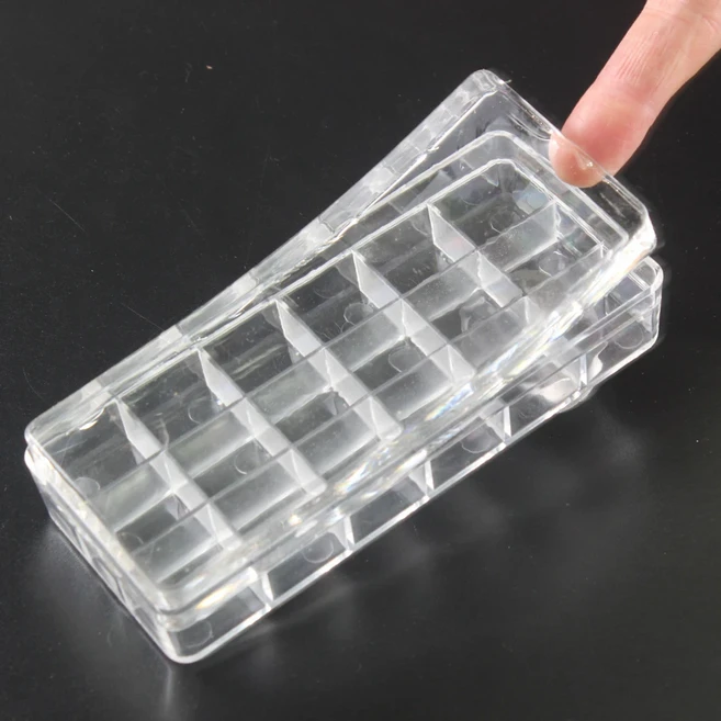 네일 아트 템플릿 스탬퍼 투명 젤리 실리콘 플레이트 2 XXL, 01 Transparent