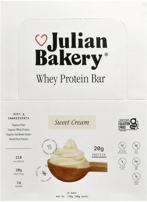 지금 곧 품절됩니다 Julian Bakery 유청 단백질 바 스위트 크림 바 12개 개당 60g(2.1oz) 서둘러주시면 감사하겠습니다, JulianBakery유청단백질바스위트크림바12개개당6 - 쿠팡