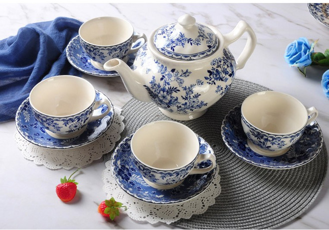 영국수출 존슨브라더스 티팟세트 빈티지찻잔세트 북유럽 커피잔, 주전자+4인찻잔세트, 1개