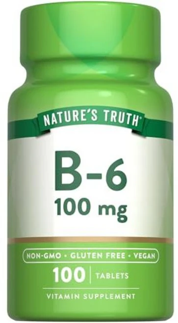 네이처스 트루스 B6 비타민 | 100mg | 정제 100정 Nature's Truth B6 Vitamin | 100mg | 100 Tablets | Vegan Non-GMO &, 1개 - 쿠팡